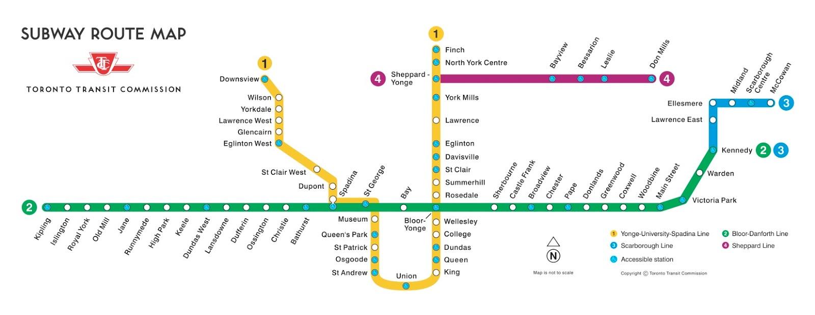 Ttc mapa de metro mapa del Metro de Toronto (ttcCanadá)