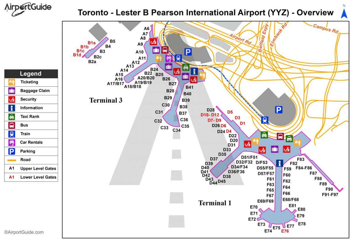 Toronto pearson mapa