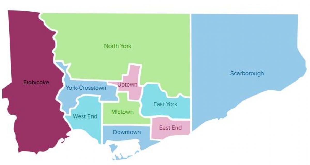 mapa de Toronto barrios