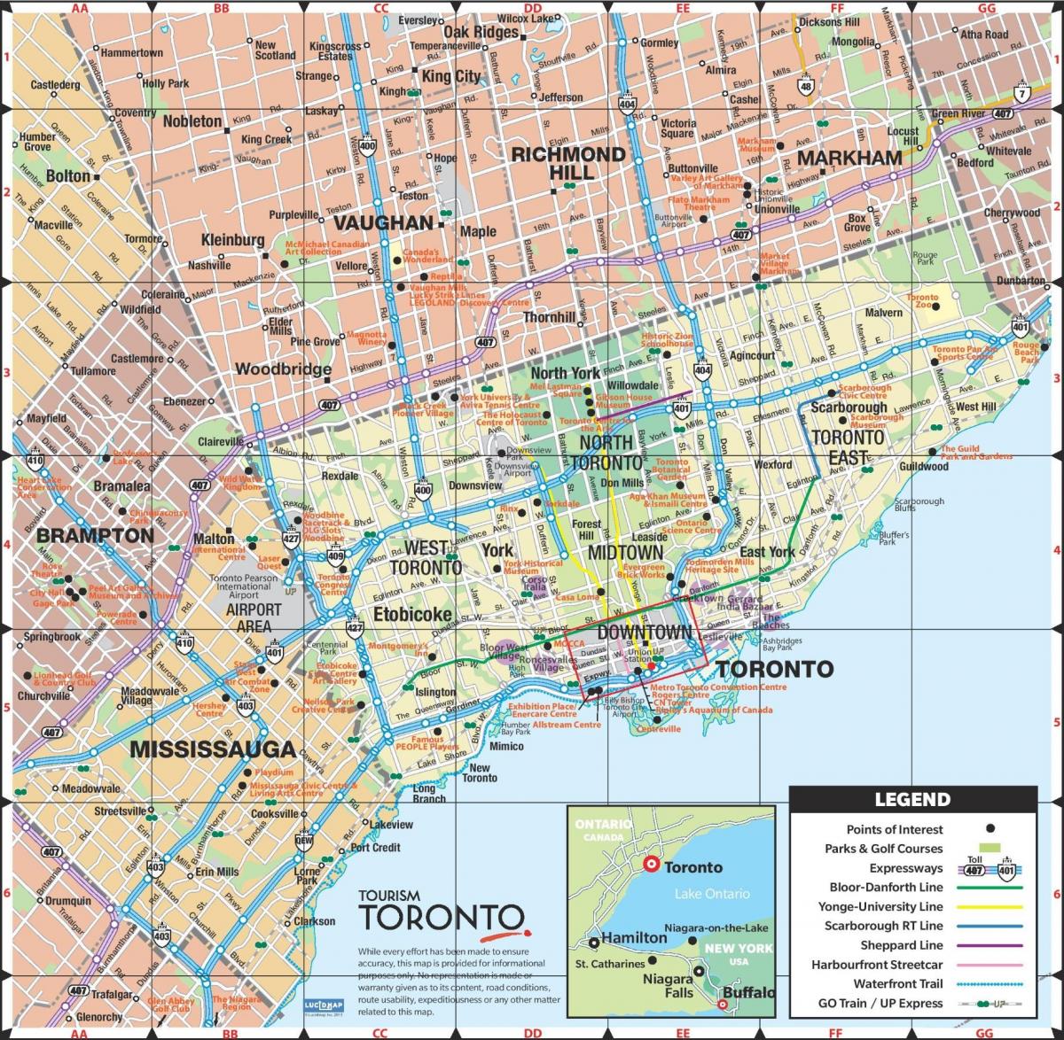 Toronto en el mapa