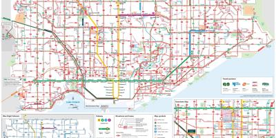 Ttc mapa de autobuses de Toronto