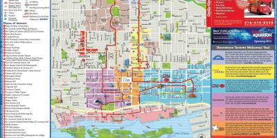 Mapa de Toronto hop on hop off bus tour