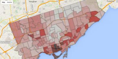 Mapa de la criminalidad en Toronto