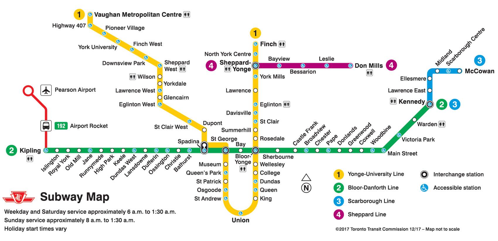 Ttc Mapa De Toronto Mapa De Ttc Estaciones De Metro Canad   Ttc Mapa De Toronto 