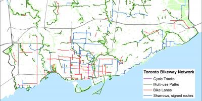 Toronto bicicleta mapa