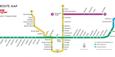 Mapa de Toronto metro
