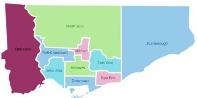 Mapa de Toronto barrios